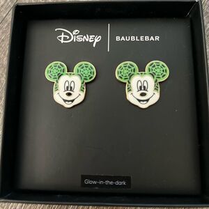 Disney x Baublebar Glow In The Dark Mickey Mouse Spider Wed Earrings